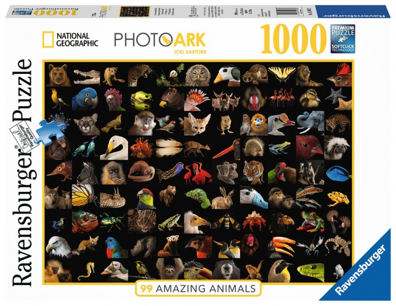 Ravensburger - Puzzle 1000 99 Stunning Animals 