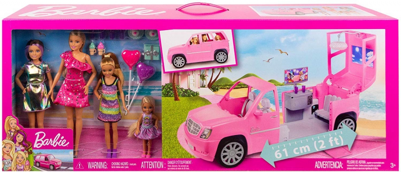 Mattel - Barbie Doll In Limousine With Sister..