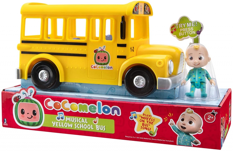 Jazwares - Cocomelon Musical Yellow School Bus 