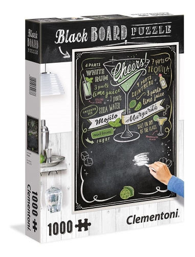Clementoni - Puzzle 1000 Black Board Cheers