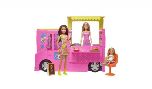 Mattel - Barbie Food Truck With 3 Dolls