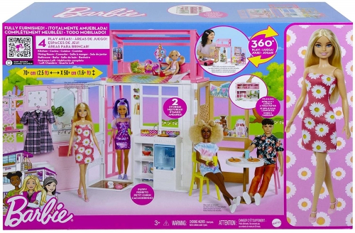 Mattel - Barbie House With Doll Fully Furnish..