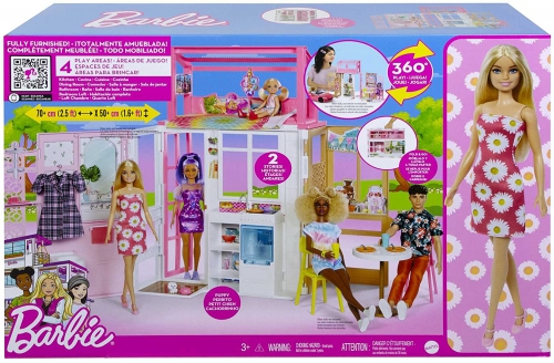Mattel - Barbie House With Doll Fully Furnish..