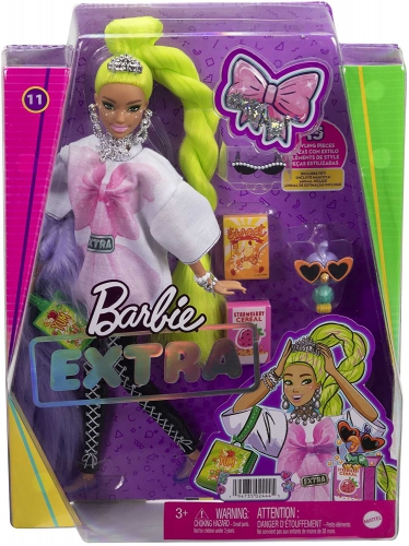 Mattel - Barbie Extra Neon Green Hair Doll In..