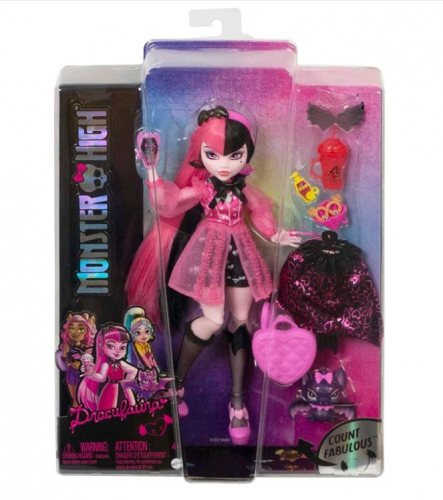 Mattel - Monster High Draculaura Doll With Pink A..