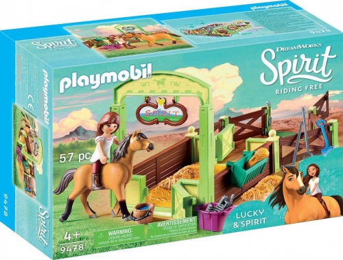 Playmobil 9478 - Lucky And Spirit With Horse Box