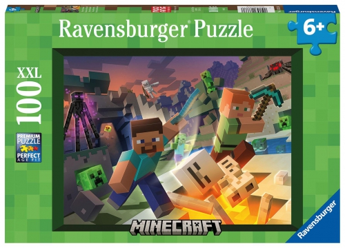 Ravensburger - Puzzle 100 XXL Monster Minecra..