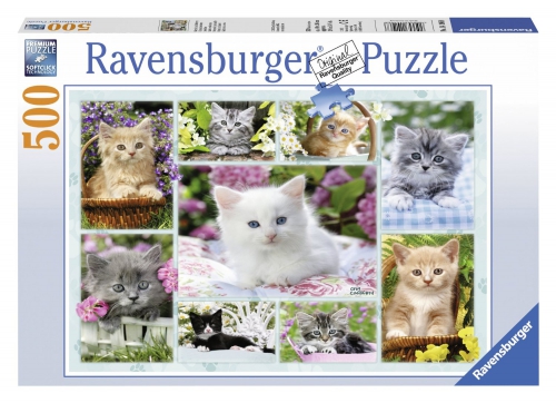 Ravensburger - Puzzle 500 Kitten In A Basket