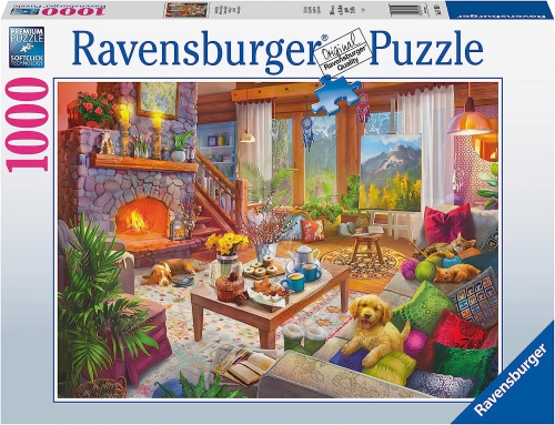 Ravensburger - Puzzle 1000 Cozy Cabin