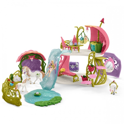 Schleich - Glittering Flower House With Unico..